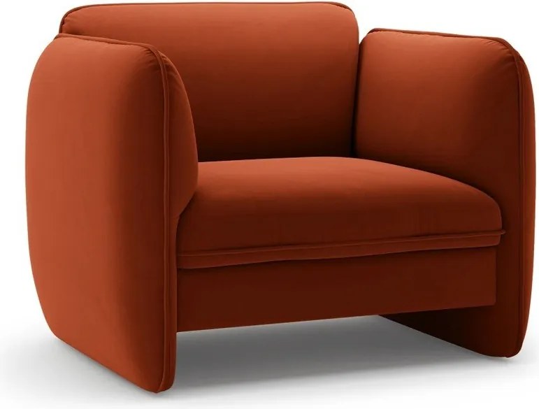 Кадифено кресло в тухлен цвят Georgia – Micadoni