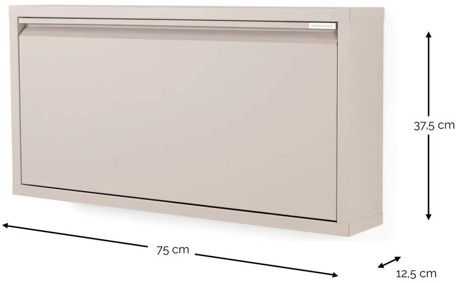 Кафяво-сива метална накланяща се стойка за обувки 75x37,5x12,5 cm Billy – Spinder Design