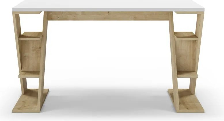 Работна маса с бял плот 60x137 cm Butterfly – Marckeric