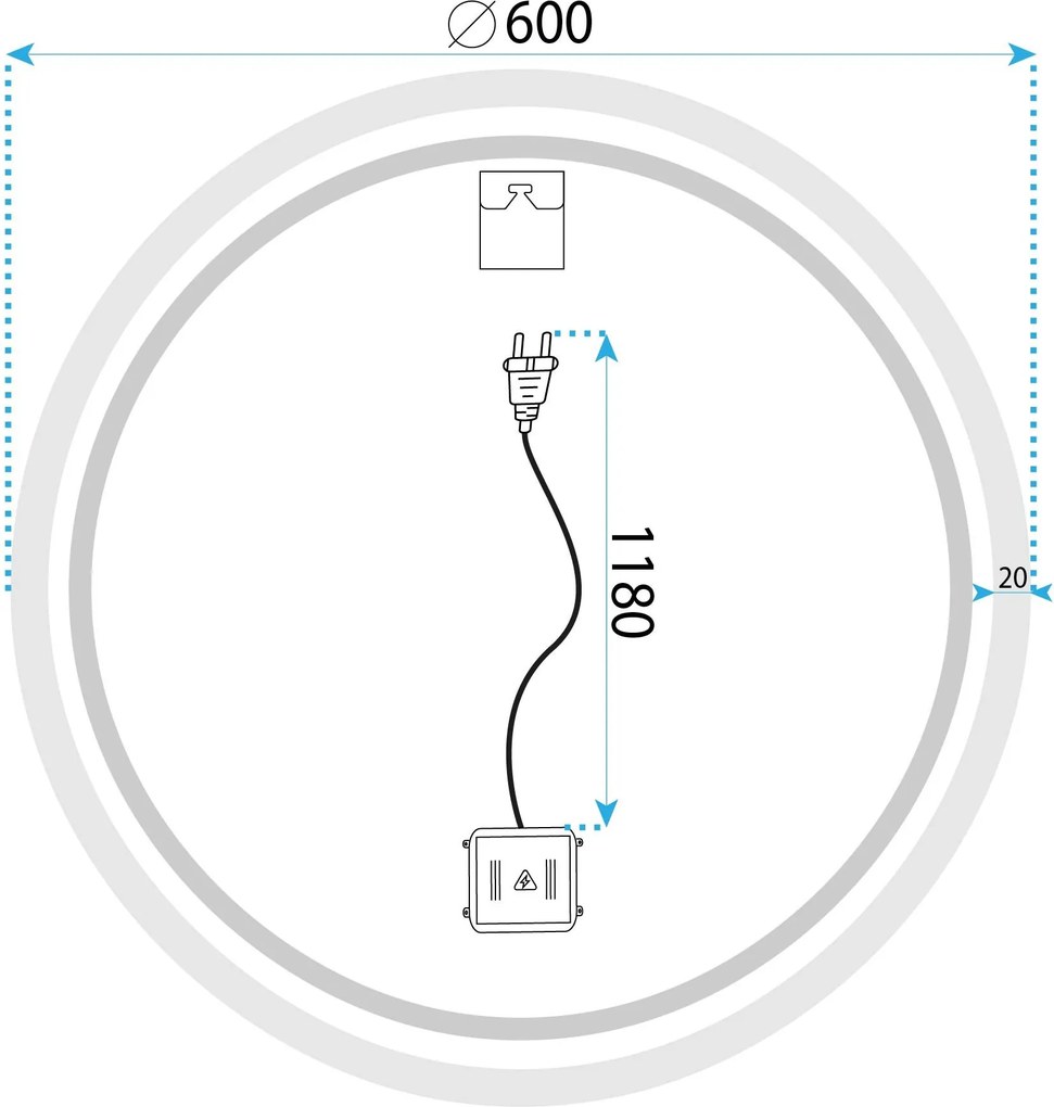 Огледало LED BLUETOOTH FFJ 60cm