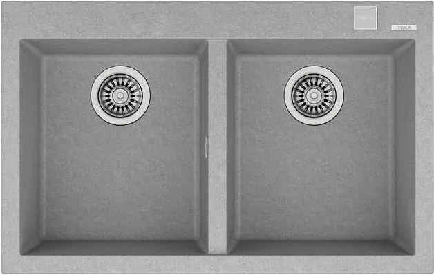 Умивалник ТЕКА М.1029, Forsquare 2B 790 TG, гранит, камено сив