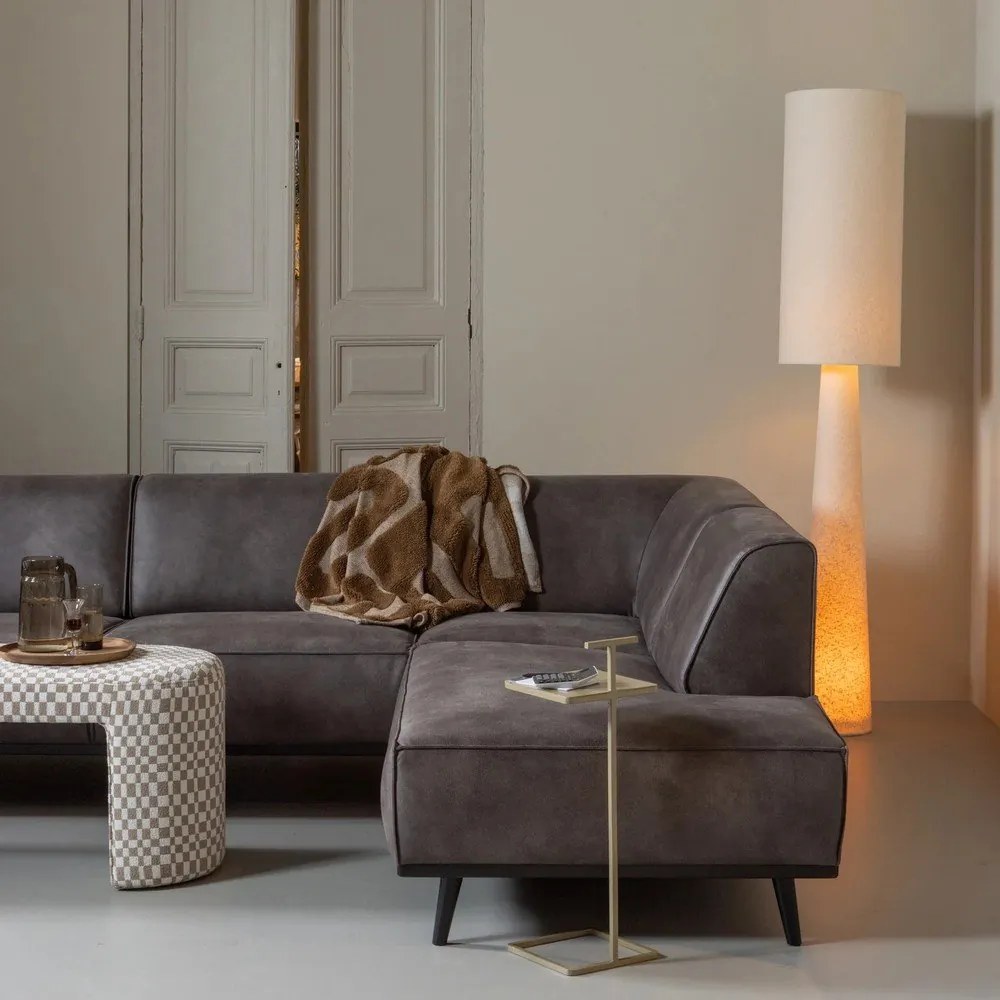 Бежова подова лампа с текстилен абажур (височина 187 cm) Loft – WOOOD