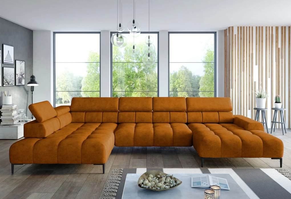 Ъглов диван Pallase plus-Left-Orange