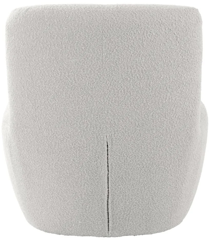 Бяло кресло от плат букле Ada – Leitmotiv