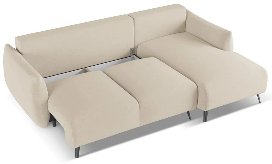 Бежов ъглов диван (десен ъгъл) Malie – Makamii