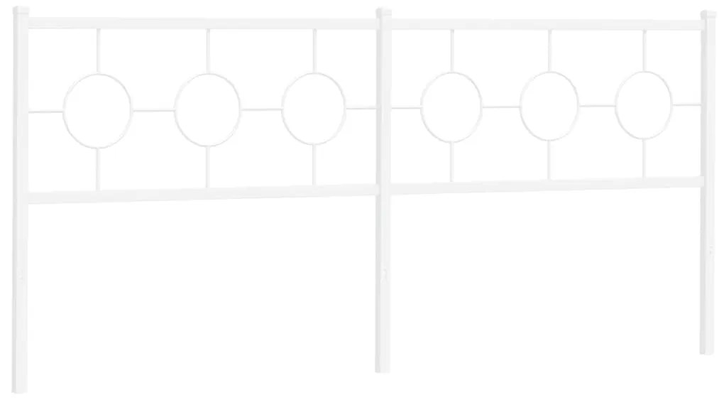 376313 vidaXL Метална резервна табла за легло, бяла, 200 см