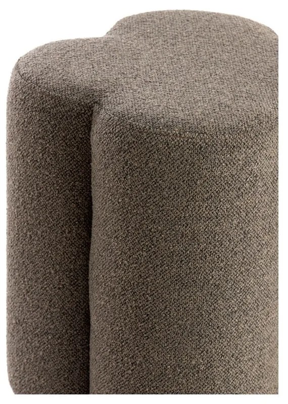 Кафява табуретка от плат букле Nalani – Light & Living