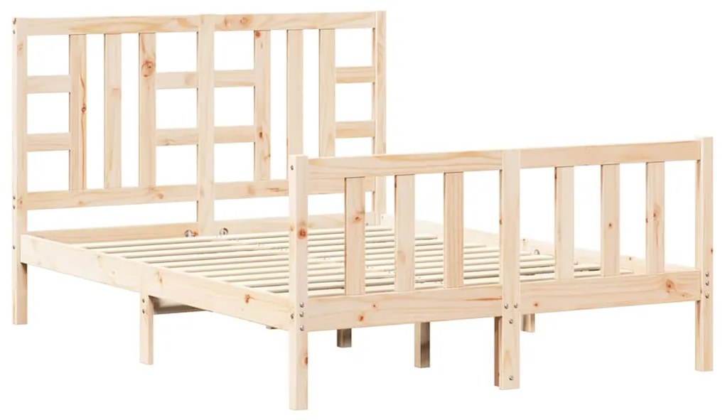 3191946 vidaXL Рамка за легло с табла Double масивно дърво