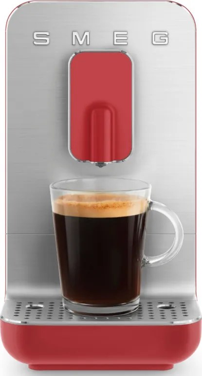 Еспресо машина SMEG Collezione BCC01RDMEU, 1350 W, 19 bar, 1.4 л, 8 функции, Вградена мелачка, Червен