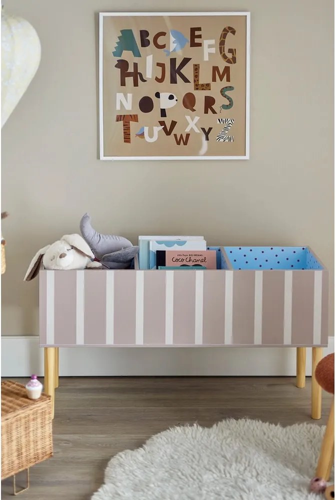 Бежова детска библиотека 90x50x30 cm Salam – Bloomingville Mini