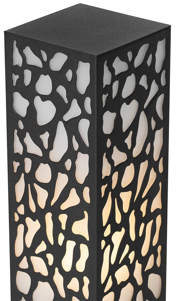 Модерен външен стълб черен 60 см IP44 - Nicole