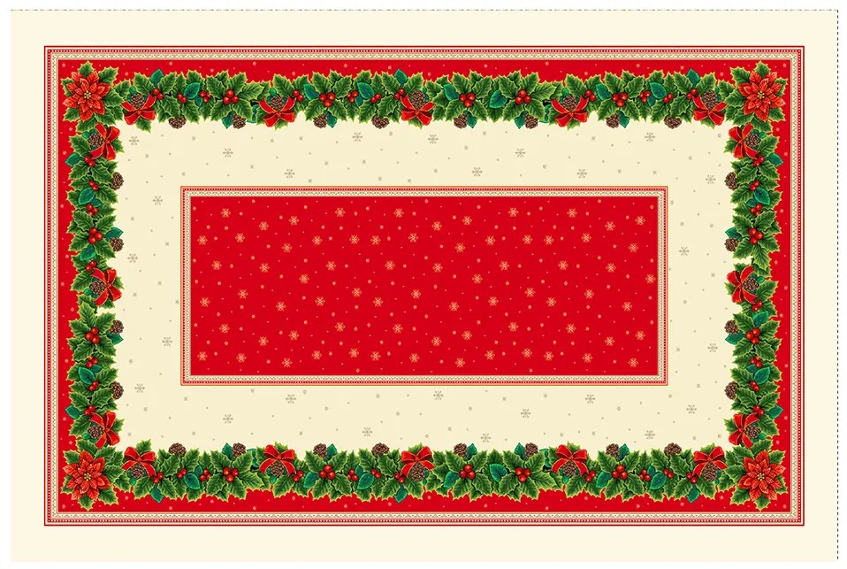 Коледна покрвика за маса NEW CAROL 135X215 см