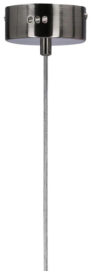 Сиво LED висящо осветително тяло със стъклен абажур Lukka – Candellux Lighting