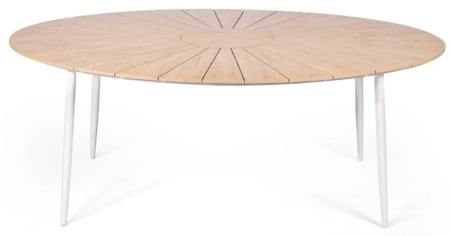 Комплект от 4 бели стола за хранене Jaanna и маса от естествен цвят Marienlist - Bonami Essentials