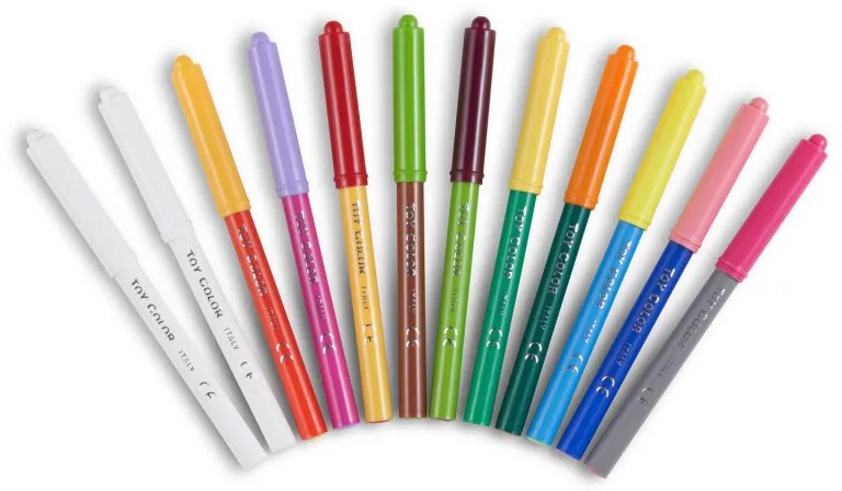 Флумастери Toy Color Magic, 10 цвята + 2 магически