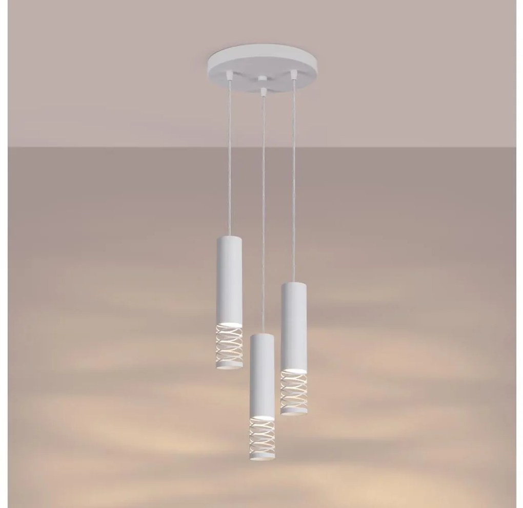 Sollux SL.1689 - Пендел LAMI 3xGU10/10W/230V бял