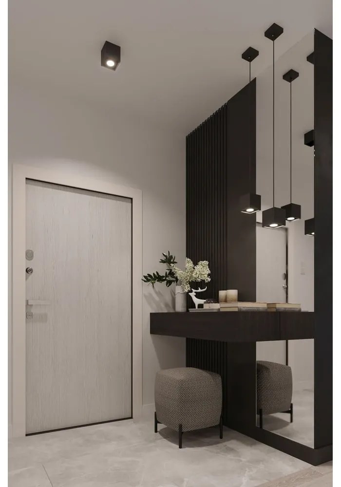 Черна стенна лампа Geo - Sollux