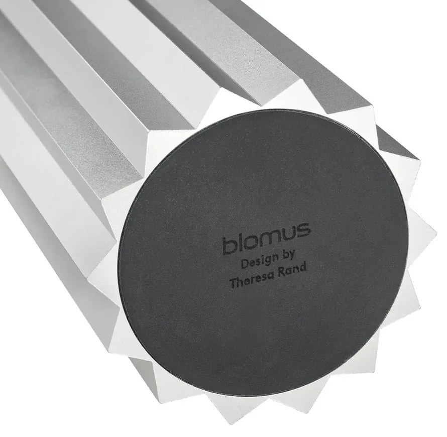 Затъмняваща се настолна лампа в сребрист цвят/светлозелена с текстилен абажур (височина 36 cm) Taite – Blomus