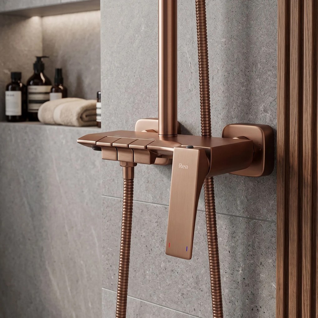 Комплект за душ PREMIUM REA JOE Brush Copper