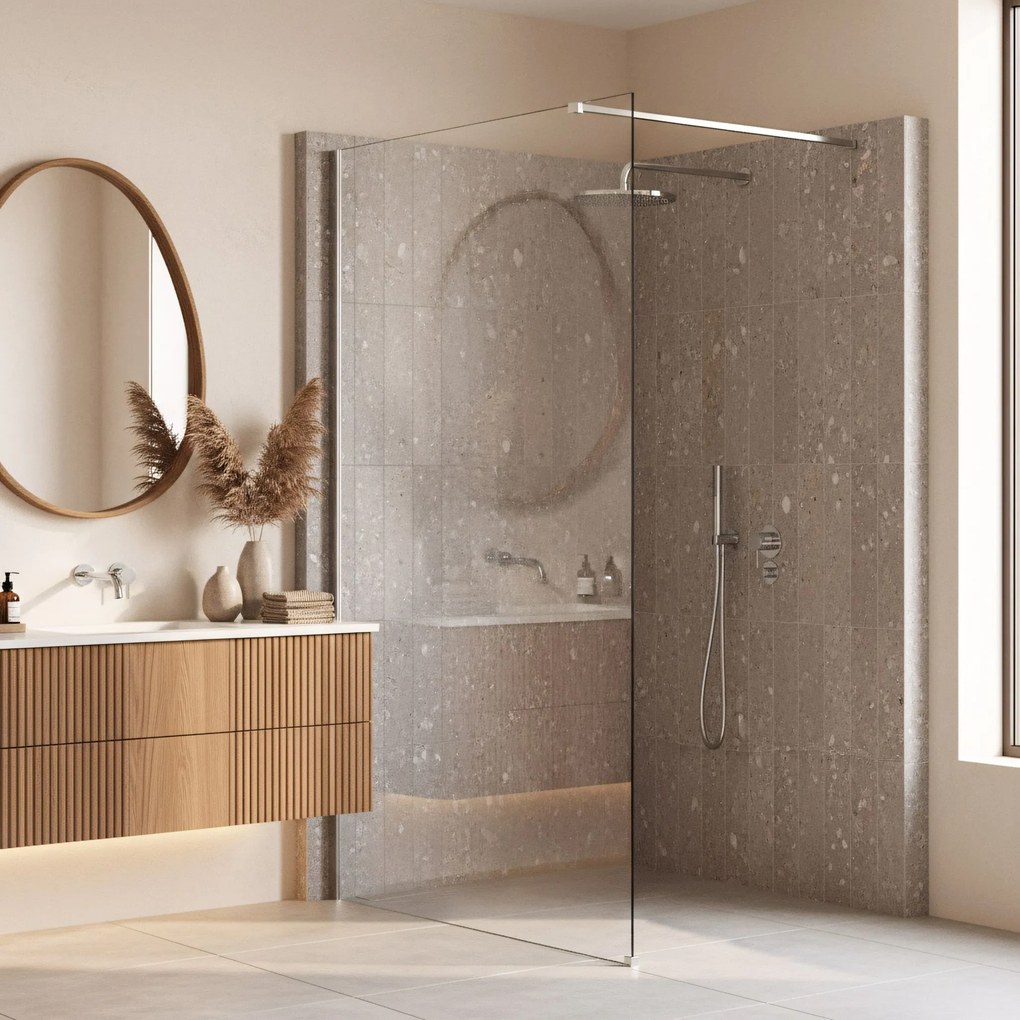 Параван за душ Rea Flexi Transparent / Chrome 100