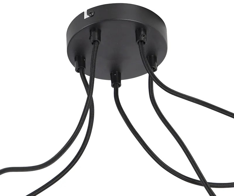 Дизайнерски висящ аплик черен 5-светлина - Cavalux