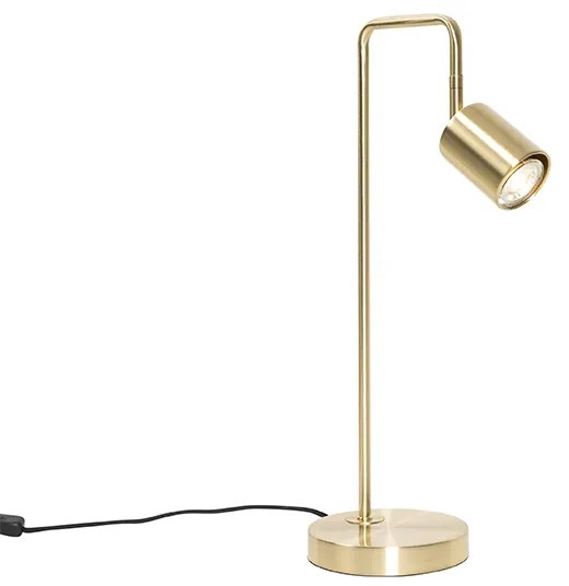 Модерна настолна лампа месинг регулируема - Java