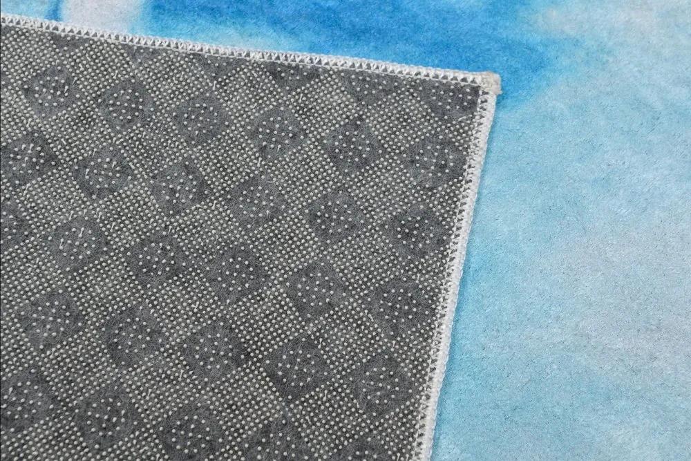 Модерен син килим с абстрактен модел Ширина: 120 см | Дължина: 170 см
