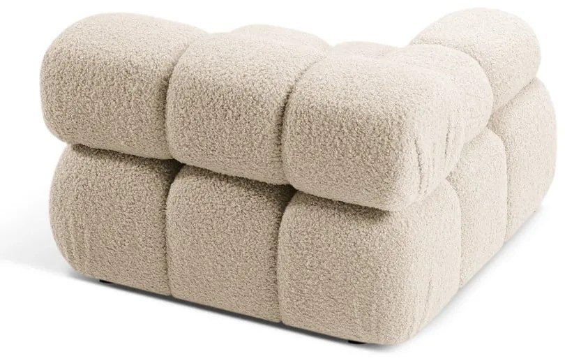 Бежов модул за диван от букле (ляв ъгъл) Bellis – Micadoni Home