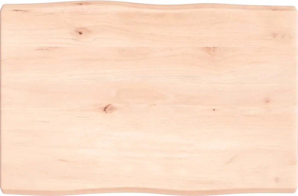 363864 vidaXL Плот за маса 60x40x(2-4) см необработено масивно дърво жив ръб