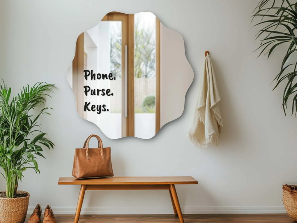 Стикер за огледало S31 – Phone. Purse. Key. 35x48