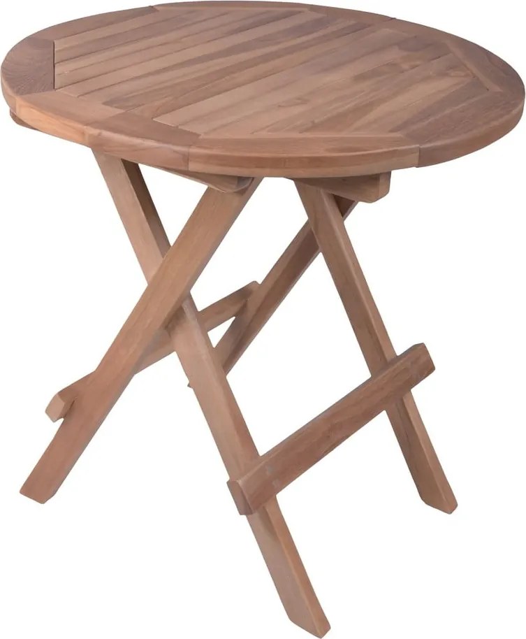 Кръгла градинска маса за съхранение от масивно тиково дърво ø 50 cm Luang – Garden Pleasure