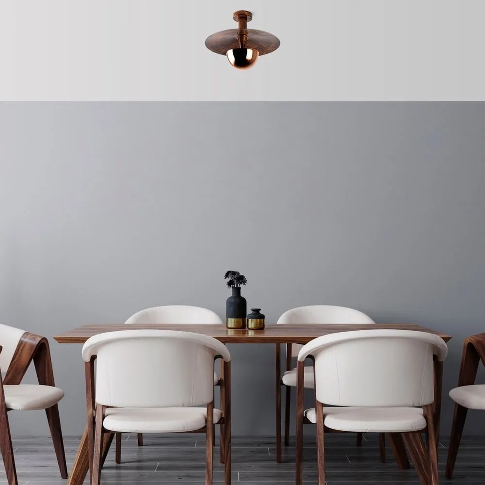 Осветително тяло за таван в меден цвят с метален абажур ø 38 cm Kurt – Opviq lights