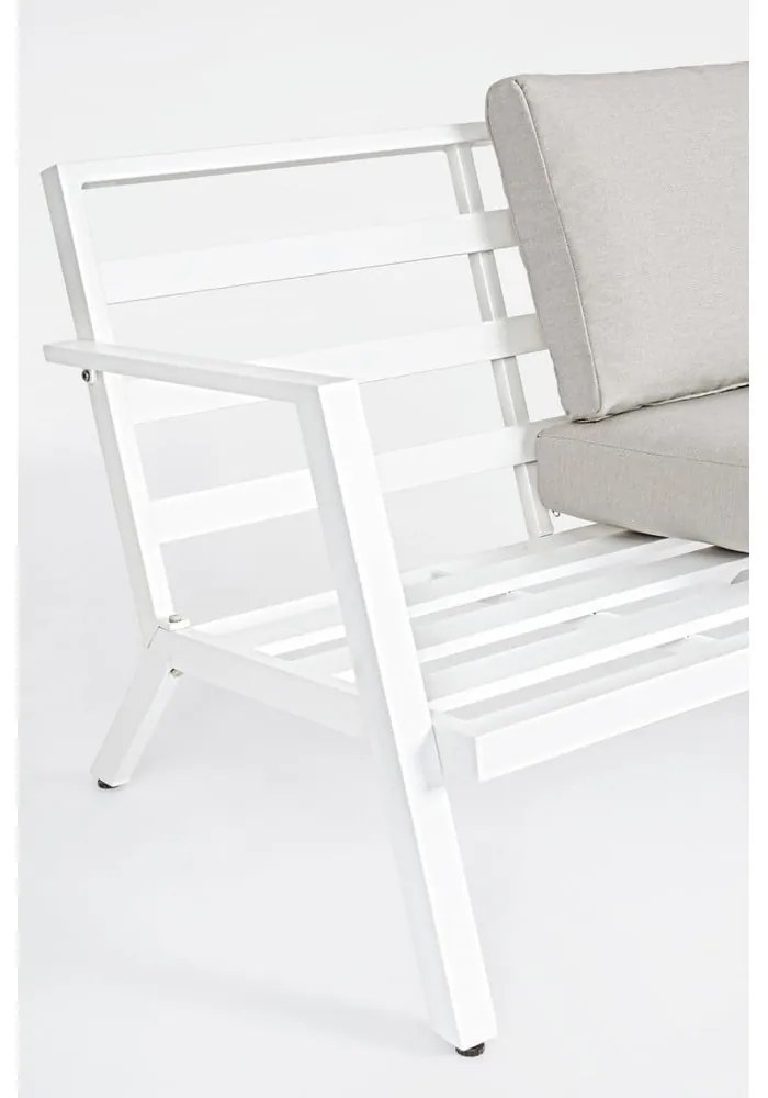 Бял алуминиев градински комплект от за отдих за 4 Harley – Bizzotto