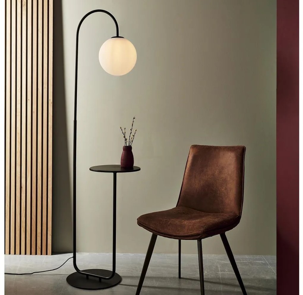 Endon 92424 - Подова лампа HALO 1xE14/7W/230V черна/бяла