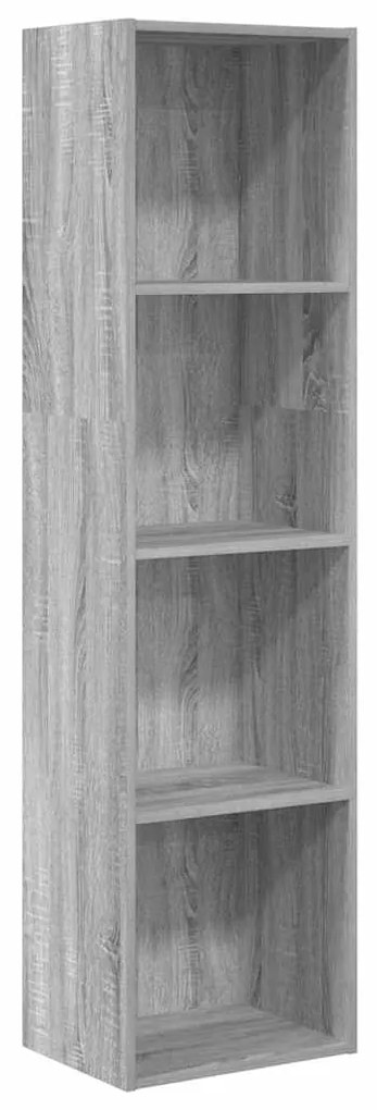 857881 vidaXL Библиотека, сив сонома, 40x30x152 см, инженерно дърво