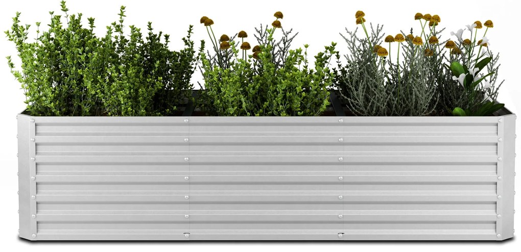 Blumfeldt High Grow Straight повдигната леха, 1440 литра, Ергономична, Устойчива на атмосферните условия, Отворена основа