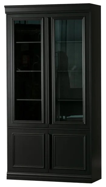 Черна витрина от масивен бор 110x215x44 cm Organize – WOOOD