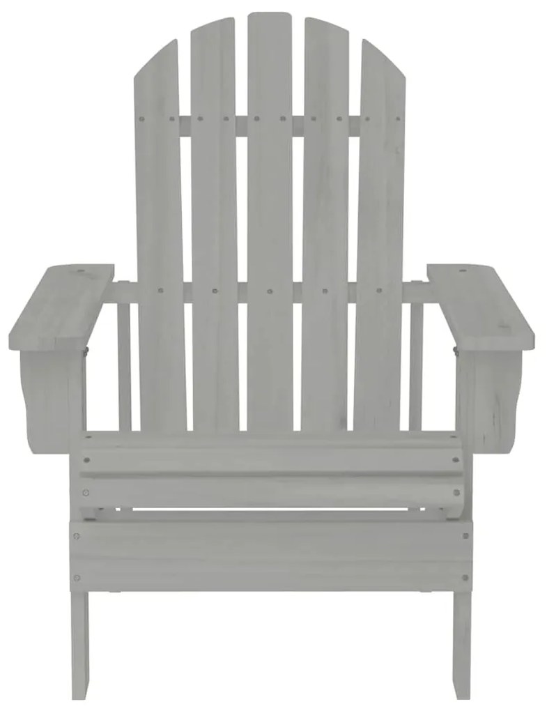 45702 vidaXL Градински стол, дърво, сив