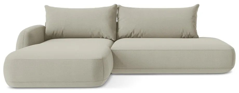 Бежов сгъваем ъглов диван (ляв ъгъл) Hale – Makamii