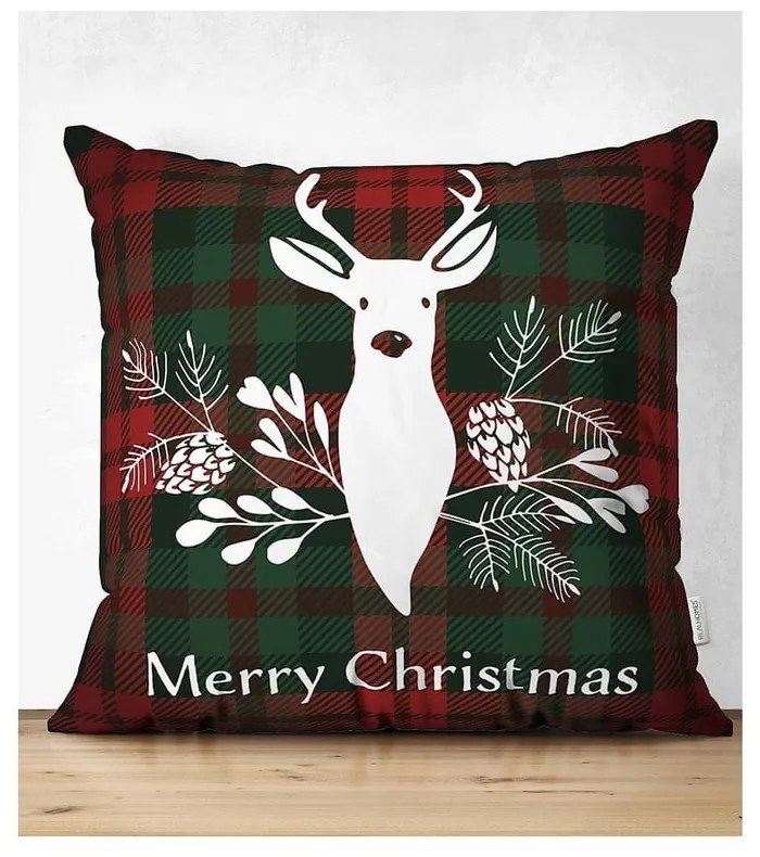 Комплект от 4 коледни калъфки за възглавници и покривка за маса Tartan Christmas - Minimalist Cushion Covers