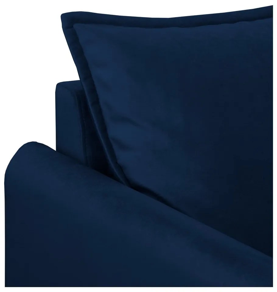 Тъмносиньо кадифено кресло Juli – Ropez