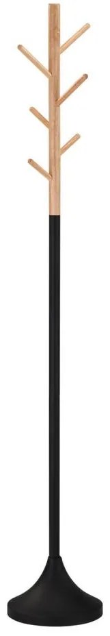 Стойка за дрехи 176x28 см черна/бежова