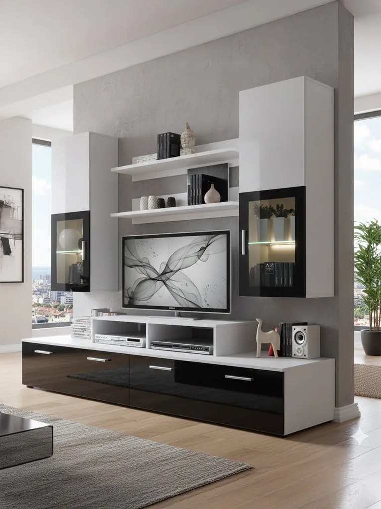 Холна секция Milan-White / Black