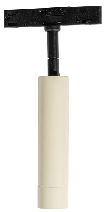 Модерен прожектор бежов с черен за 1-фазова релсова система - Slimline Uzzy