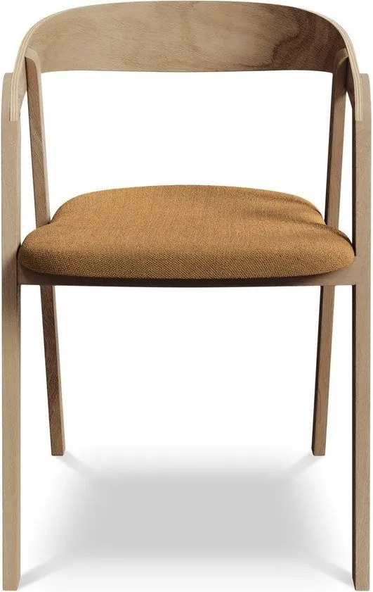 Теракотен трапезен стол от масивна дървесина Erika – Makamii