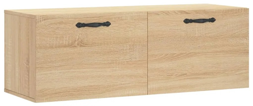 830127 vidaXL Стенен шкаф, сонома дъб, 100x36,5x35 см, инженерно дърво