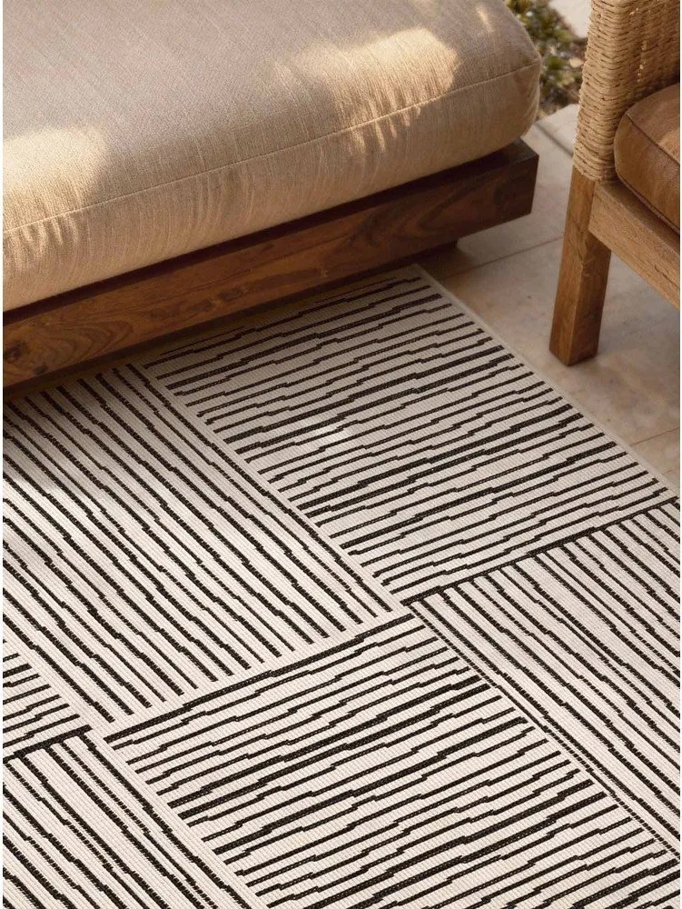 Черен/кремав килим за открито и закрито 200x300 cm Haringey Nightingale – Ted Baker