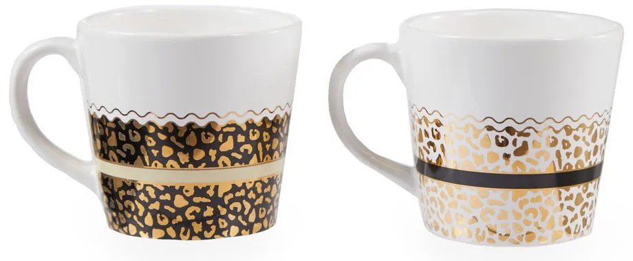Керамични чаши в бяло-златист цвят в комплект от 2 бр., 300 ml London - Premier Housewares