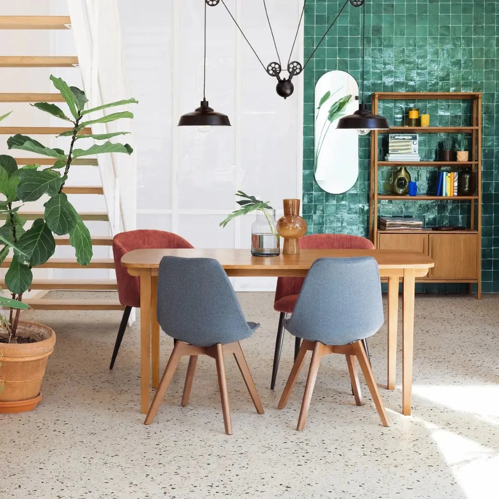 Трапезен стол atmosphera Celeste, Корд - Зелен