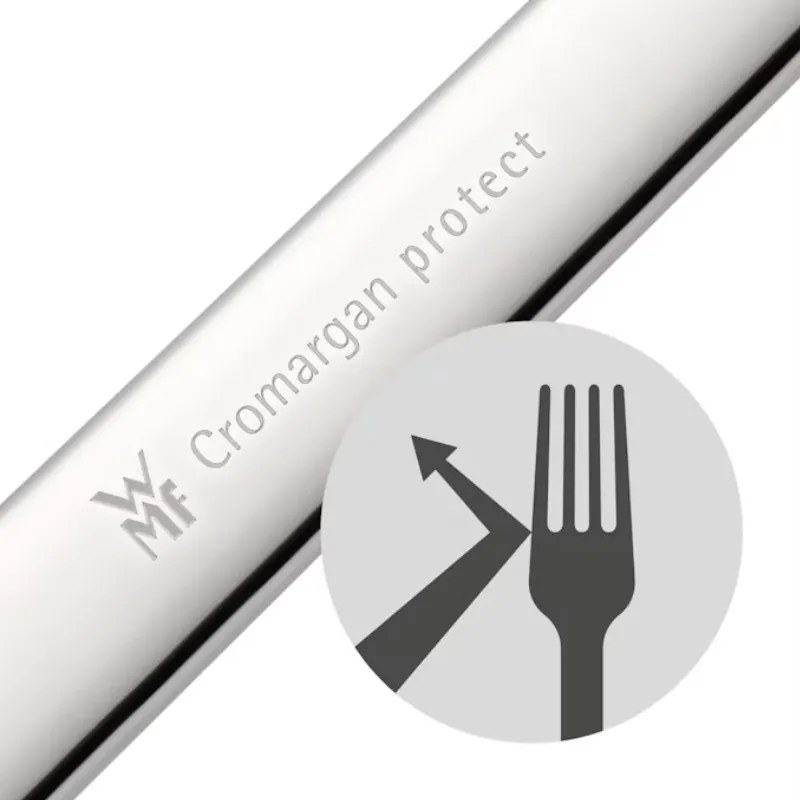 Комплект прибори WMF Merit Protect, 30 части, Cromargan protect, Защита от надраскване и износване, Неръждаема стомана 18/10, Сребрист мат